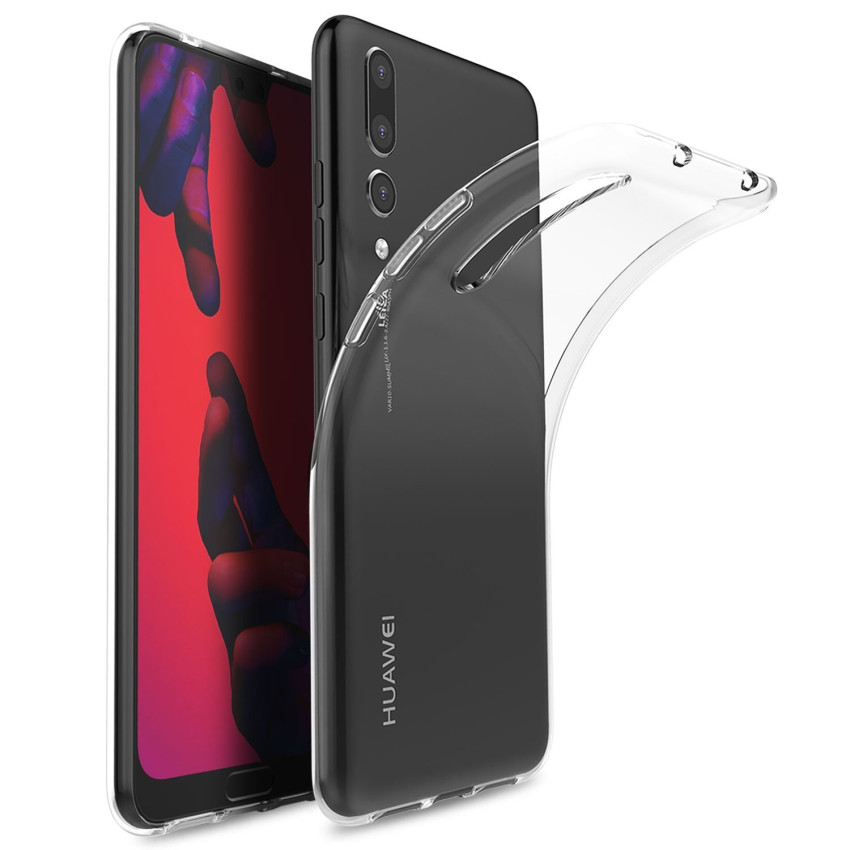 Θήκη Πλάτης Σιλικόνης Απλή για Huawei P20 Pro - Χρώμα: Διάφανο