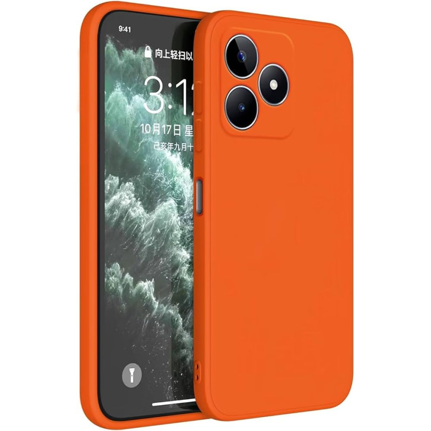 Θήκη Πλάτης Σιλικόνης Soft για Realme C53 - Χρώμα: Πορτοκαλί