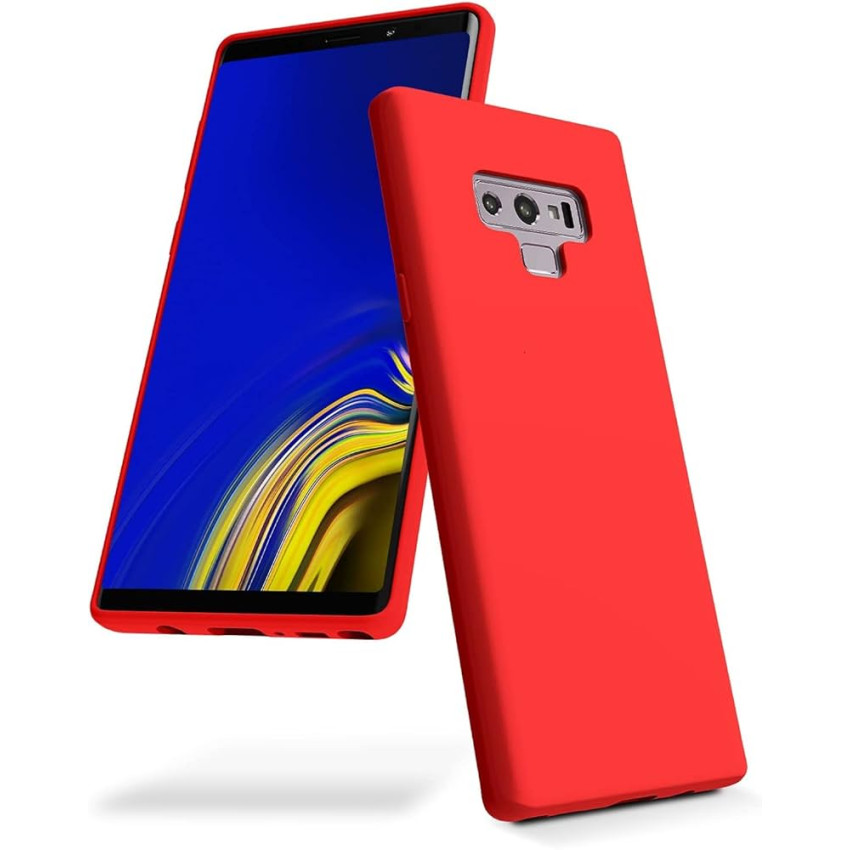 Θήκη Πλάτης Σιλικόνης Απλή για Samsung Galaxy Note 9 - Χρώμα: Κόκκινο