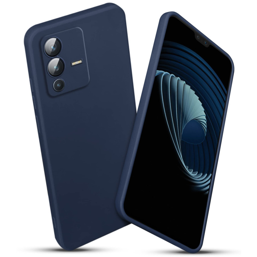 Θήκη Πλάτης Σιλικόνης Soft για Vivo V23 5G - Χρώμα: Σκούρο Μπλέ