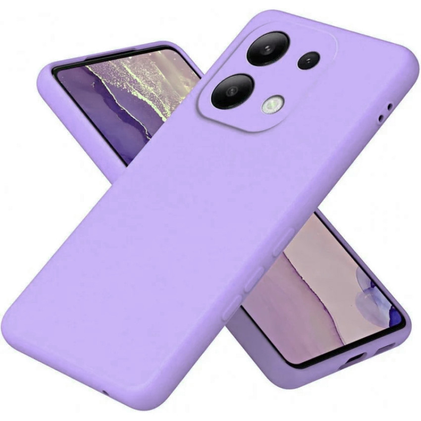 Θήκη Πλάτης Σιλικόνης Soft για Xiaomi Redmi Note 13 Pro 5G - Χρώμα: Μωβ