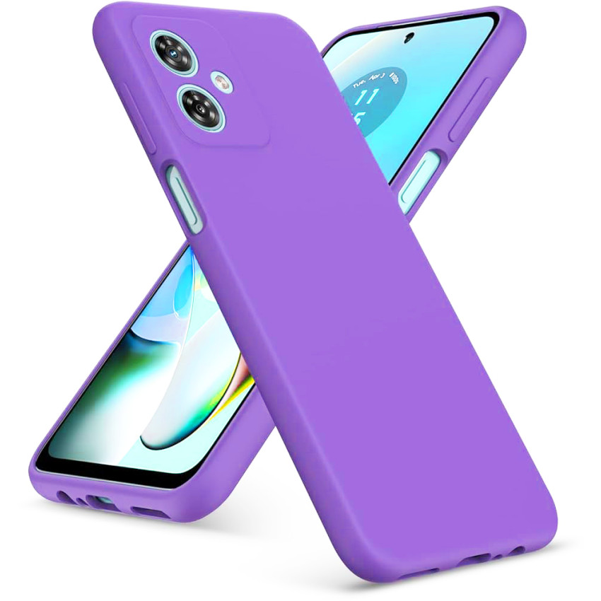 Θήκη Πλάτης Σιλικόνης Soft για Motorola G54 - Χρώμα: Λιλά