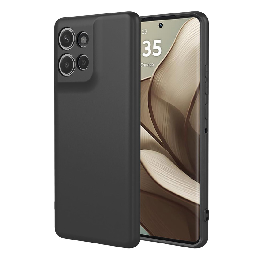 Θήκη Πλάτης Σιλικόνης Soft για Motorola Edge 50 Neo - Χρώμα: Μαύρο