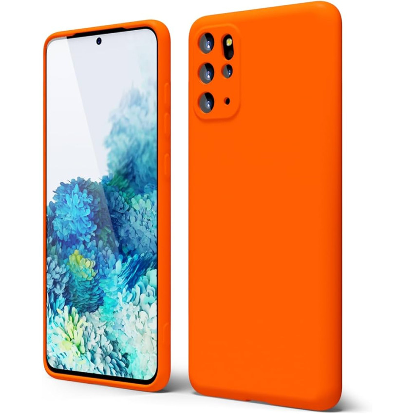 Θήκη Πλάτης Σιλικόνης Soft για Samsung Galaxy S20 Plus - Χρώμα: Πορτοκαλί