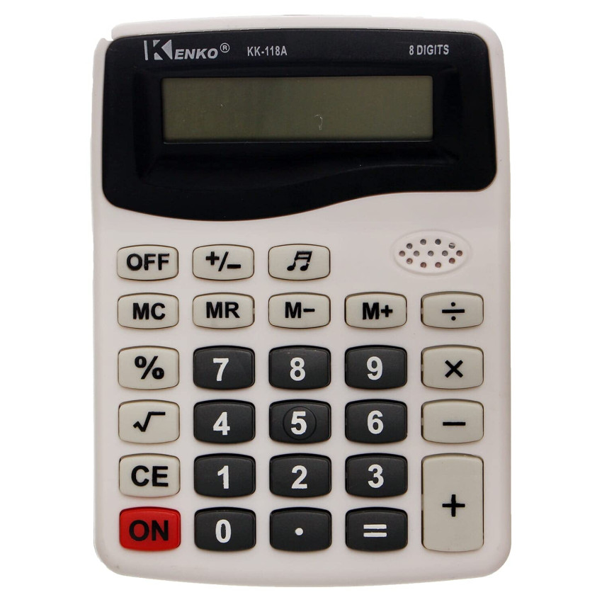 KENKO KK-118A Αριθμομηχανή 8 Ψηφίων High Quality - Χρώμα: Λευκό