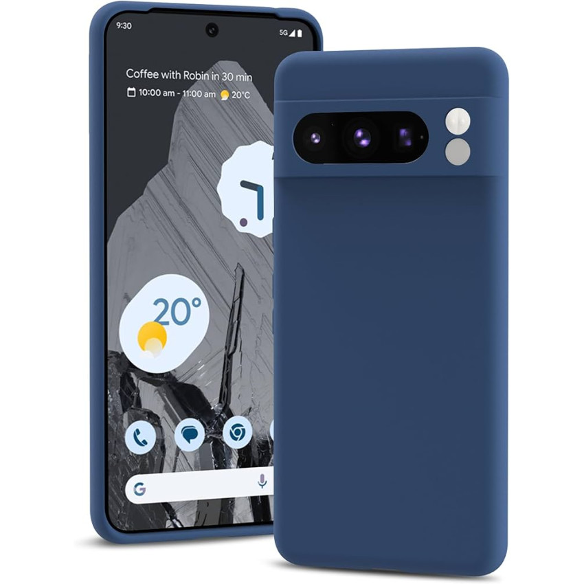 Θήκη Πλάτης Σιλικόνης Soft για Google Pixel 8 Pro - Χρώμα: Σκούρο Μπλε