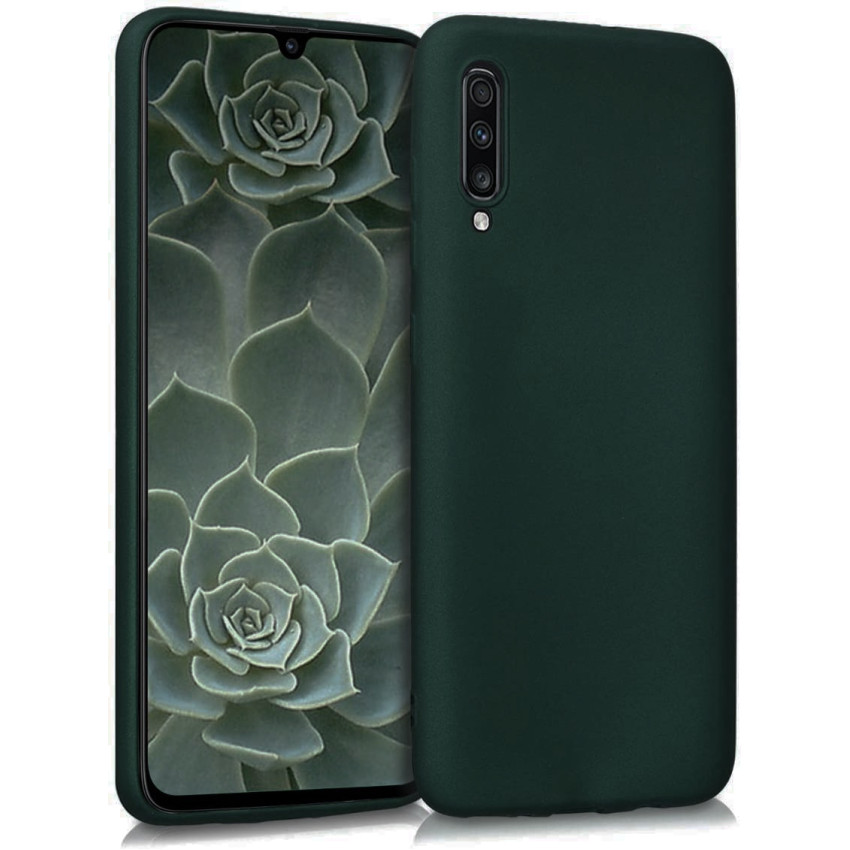 Θήκη Πλάτης Σιλικόνης Soft για Samsung Galaxy A70 - Χρώμα: Σκούρο Πράσινο