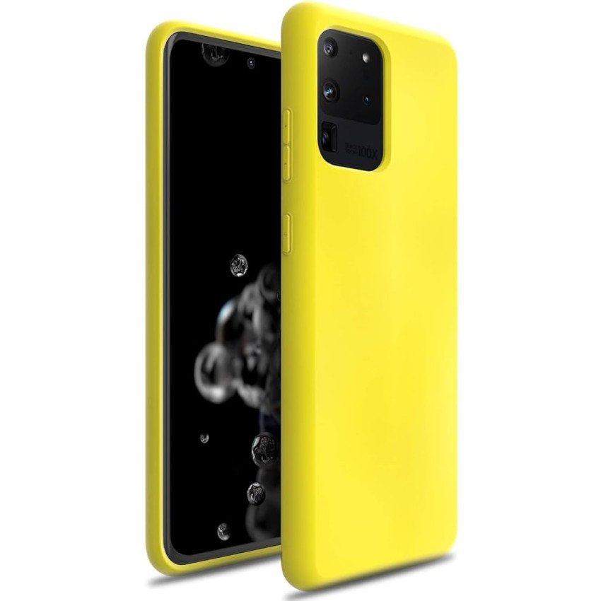 Θήκη Πλάτης Σιλικόνης Soft για Samsung Galaxy S20 Ultra - Χρώμα: Κίτρινο
