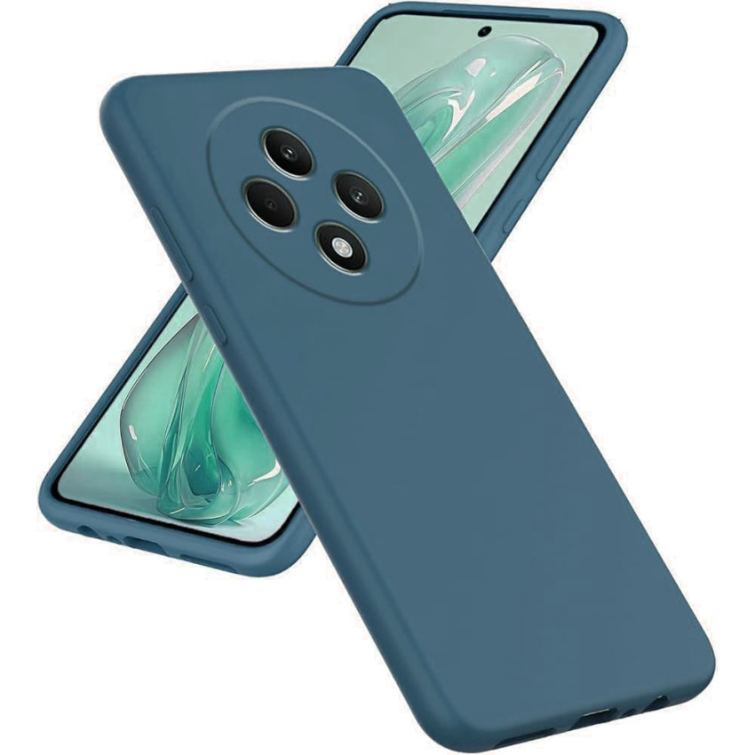 Θήκη Πλάτης Σιλικόνης Απλή για Oppo Reno 12F 5G - Χρώμα: Σκούρο Μπλε