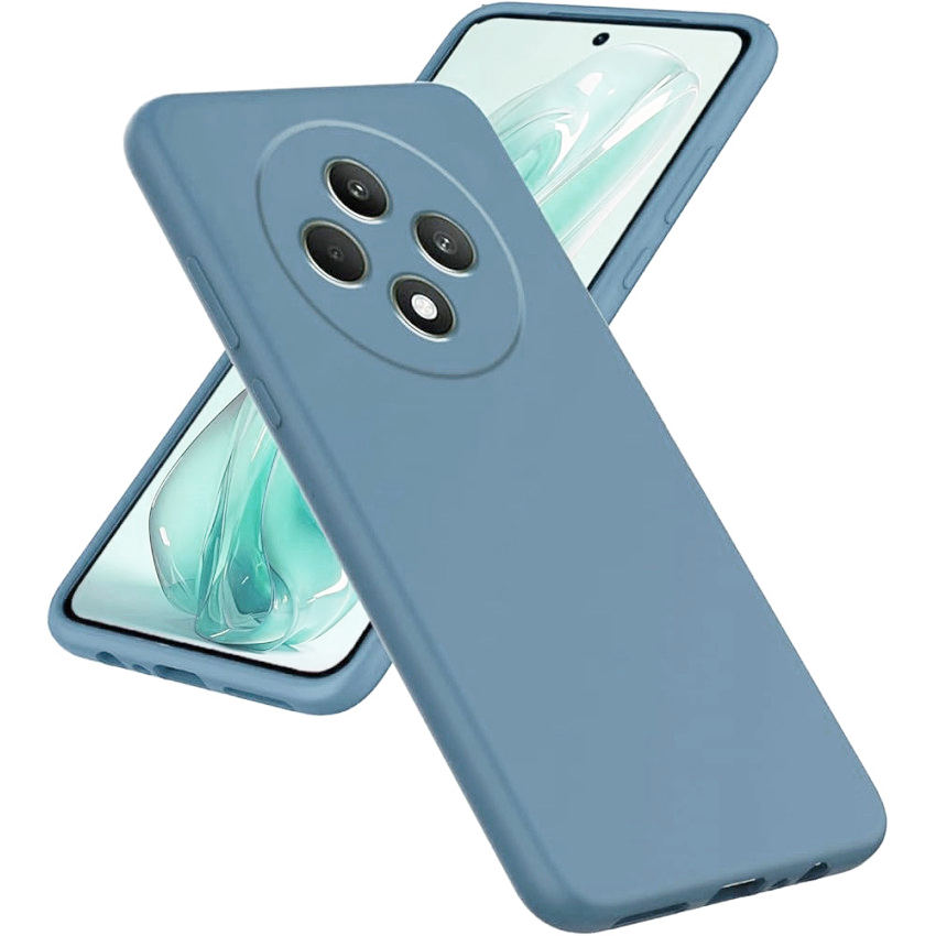 Θήκη Πλάτης Σιλικόνης Απλή για Oppo Reno 12F 5G - Χρώμα: Απαλό Μπλε