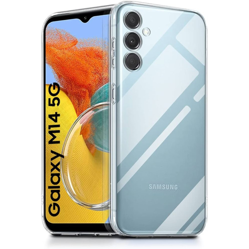Θήκη Πλάτης Σιλικόνης Απλή για Samsung Galaxy M14 - Χρώμα: Διάφανο