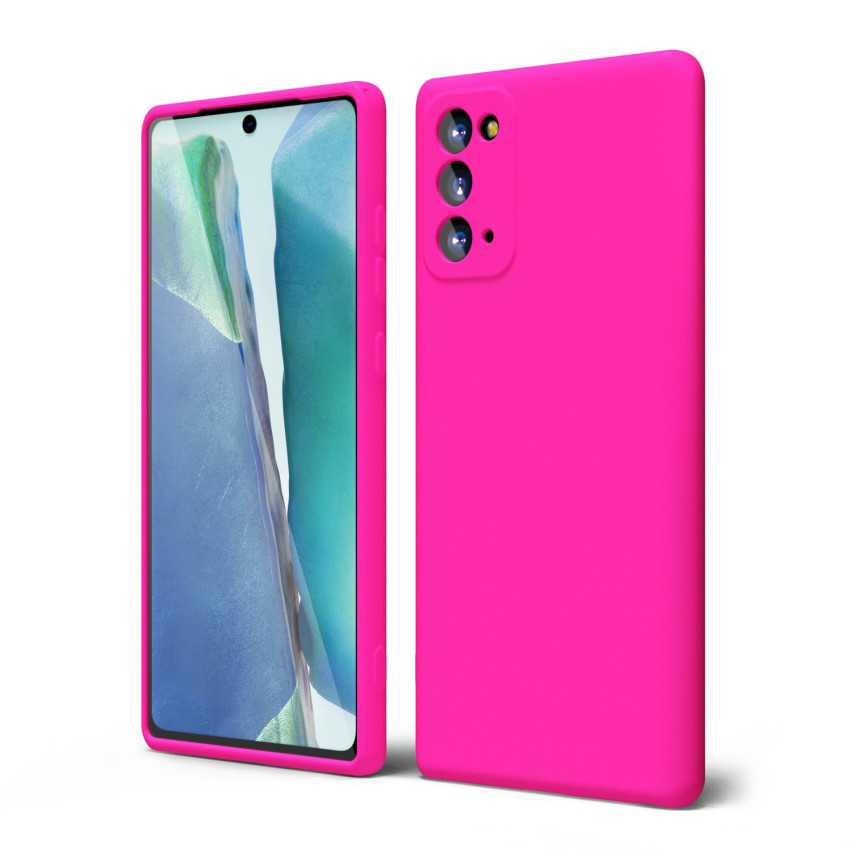 Θήκη Πλάτης Σιλικόνης Soft για Samsung Galaxy Note 20 - Χρώμα: Φούξια