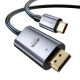 VEN-DENS ADP-15 Καλώδιο USB-C σε DisplayPort 8K/60Hz Ultrs Hight Defination 2m - Χρώμα: Σκούρο Γκρι