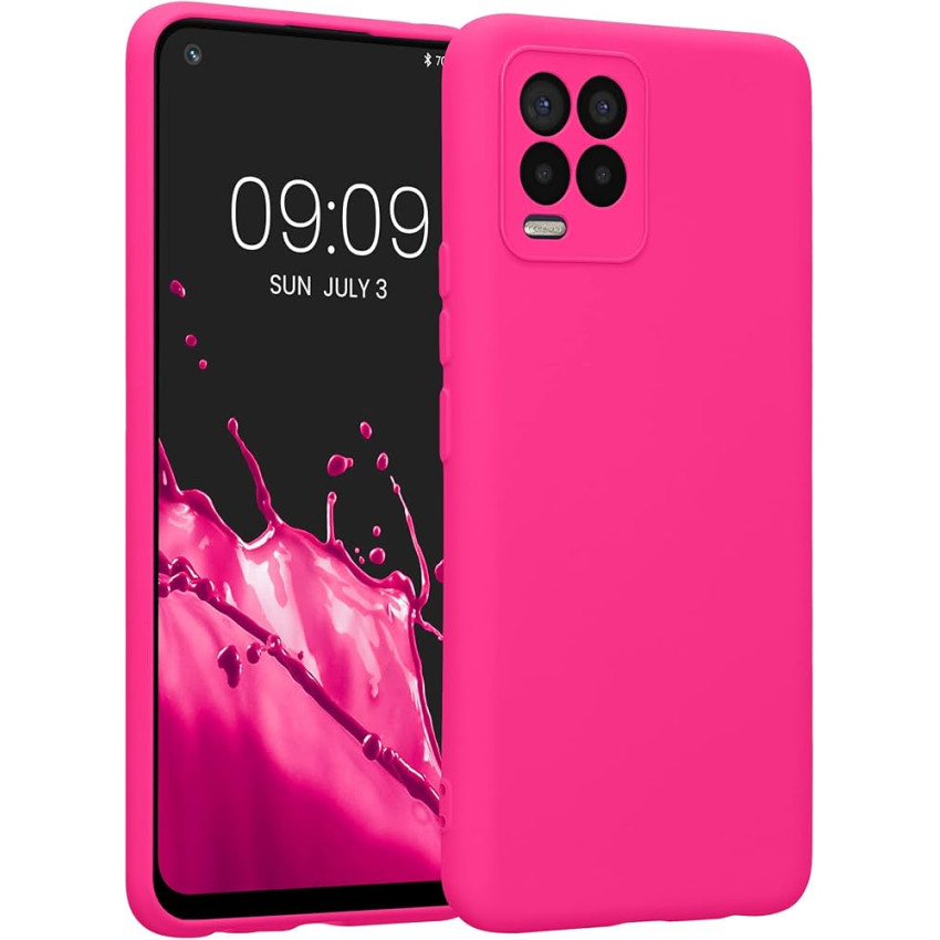 Θήκη Πλάτης Σιλικόνης Soft για Realme 8 5G - Χρώμα: Φούξια