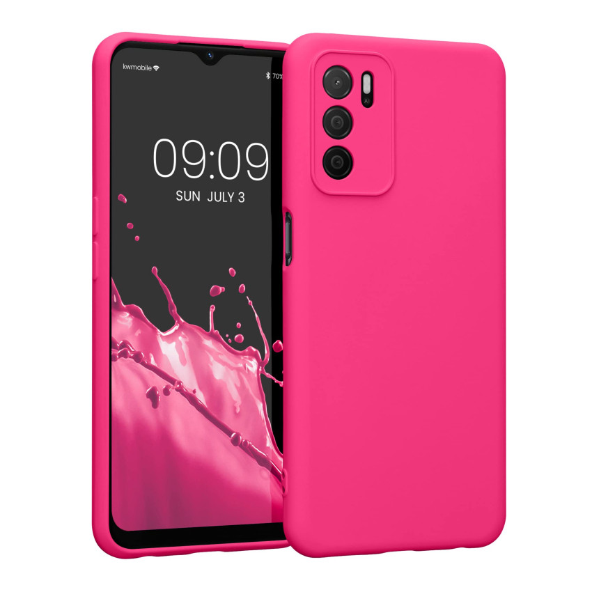 Θήκη Πλάτης Σιλικόνης Soft για Oppo A16/A16S/A16R - Χρώμα: Φούξια