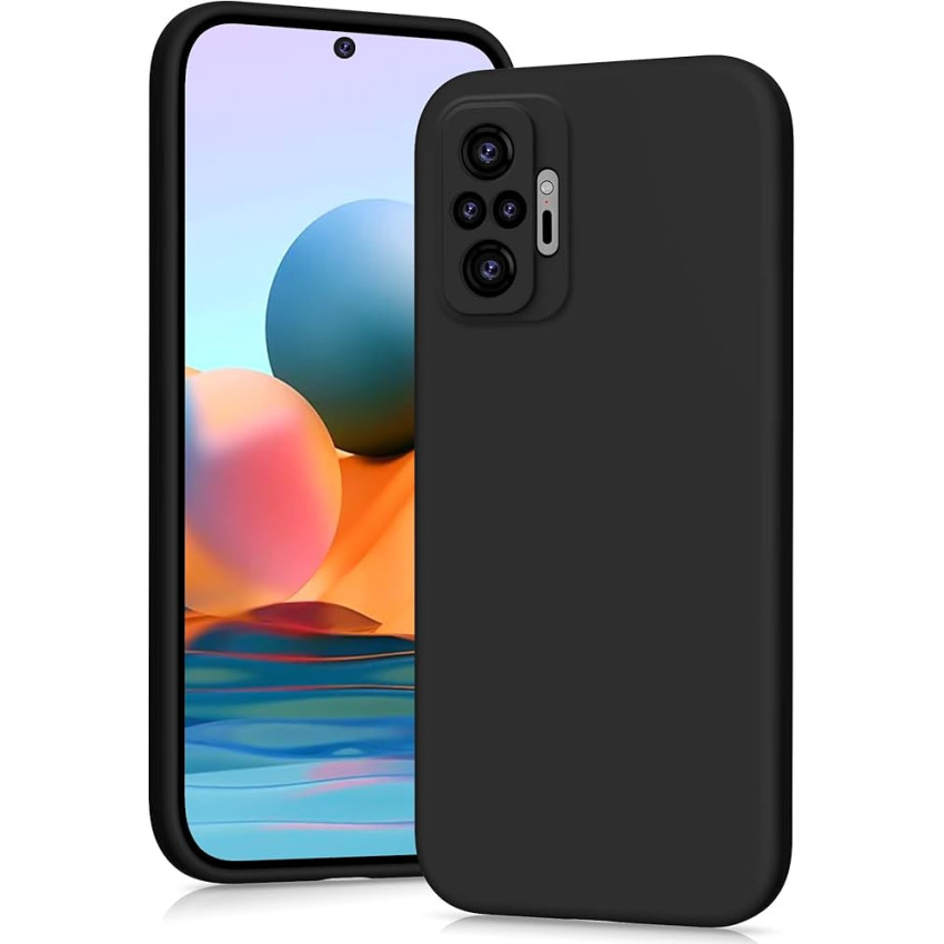 Θήκη Πλάτης Σιλικόνης Soft για Xiaomi Redmi Note 10 Pro 4G - Χρώμα: Μαύρο