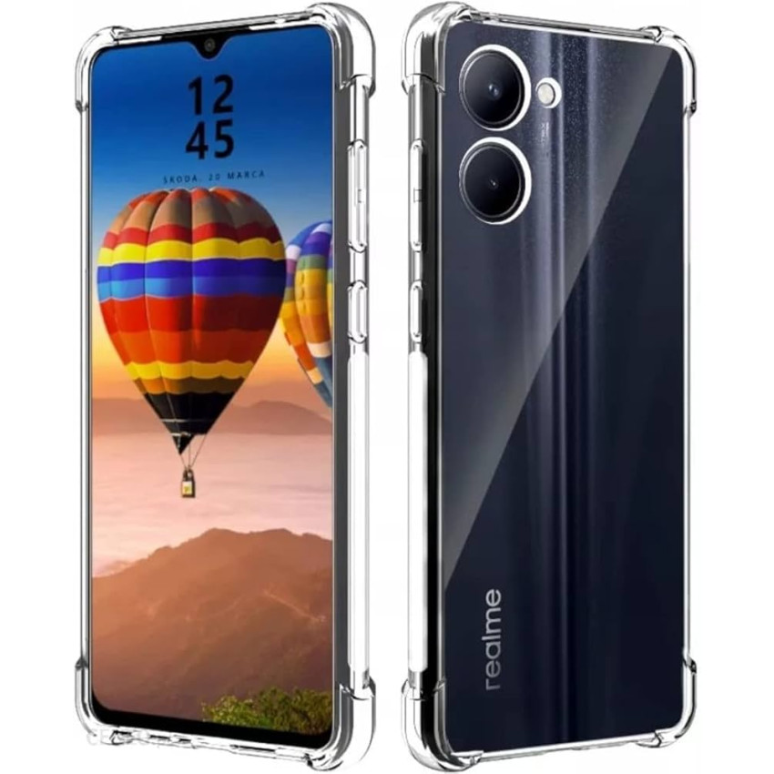 Θήκη Πλάτης Σιλικόνης Anti Shock για Realme C33 - Χρώμα: Διάφανο