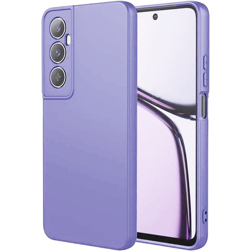 Θήκη Πλάτης Σιλικόνης Απλή για Realme C65 - Χρώμα: Λιλά