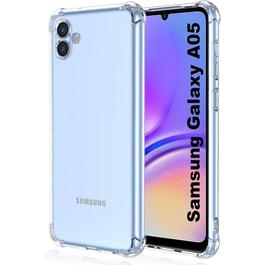 Θήκη Πλάτης Σιλικόνης Anti Shock για Samsung Galaxy A05 - Χρώμα: Διάφανο