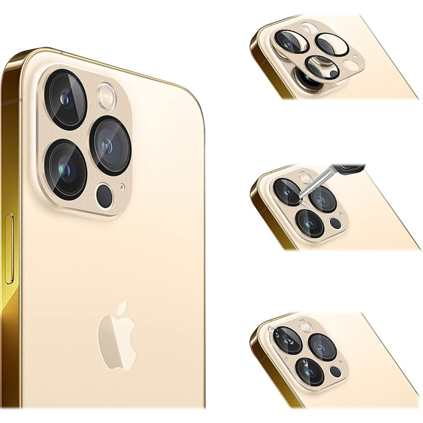 Wsfive Full Cover Full Glue Tζαμάκι Προστασίας Πίσω Κάμερας για για Apple iPhone 11/12/12 Mini - Χρώμα: Ρόζ Χρυσό