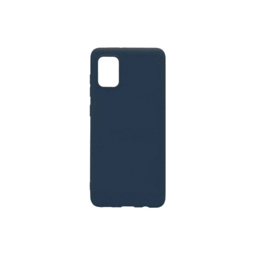 Θήκη Πλάτης Σιλικόνης Απλή για Samsung Galaxy A31 - Χρώμα: Σκούρο Μπλέ