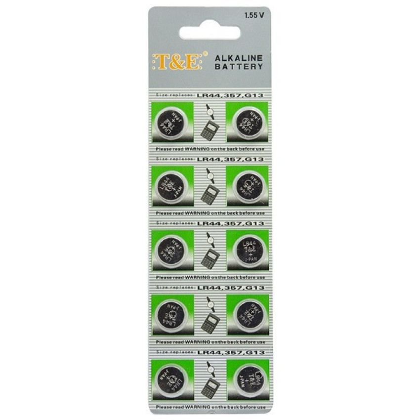 Αλκαλική Μπαταρία T&E AG13/357A/CX44/LR44 1.55V (10 τεμ.)