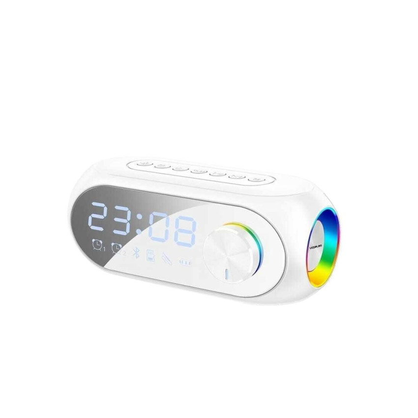 YESPLUS YS-702 Ηχείο Bluetooth & Ψηφιακό Ξυπνητήρι - Χρώμα: Λευκό