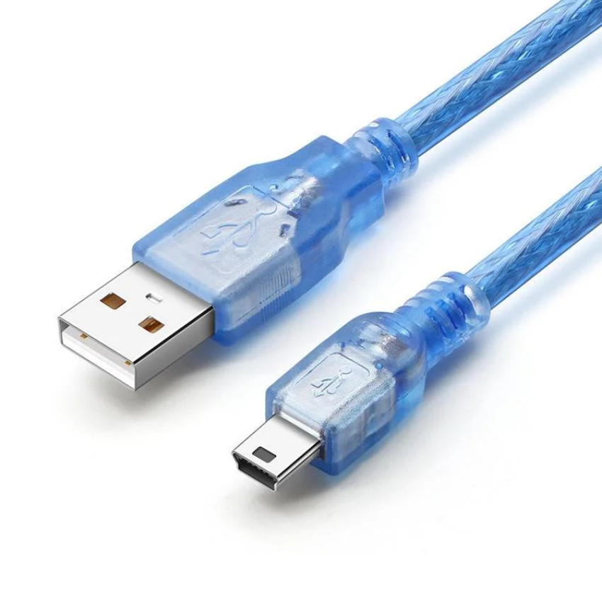 Καλώδιο USB-A Male σε Mini USB Male 25cm - Χρώμα: Μπλε