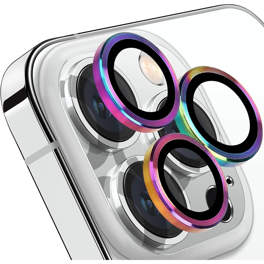 Τζαμάκι Προστασίας Κάμερας για iPhone 14 Pro Max - Χρώμα: Πολύχρωμο