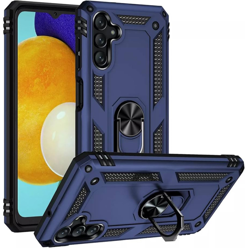 Σκληρή Θήκη Πλάτης Armor με Βάση Στήριξης για Samsung Galaxy A13 5G - Χρώμα: Σκούρο Μπλέ