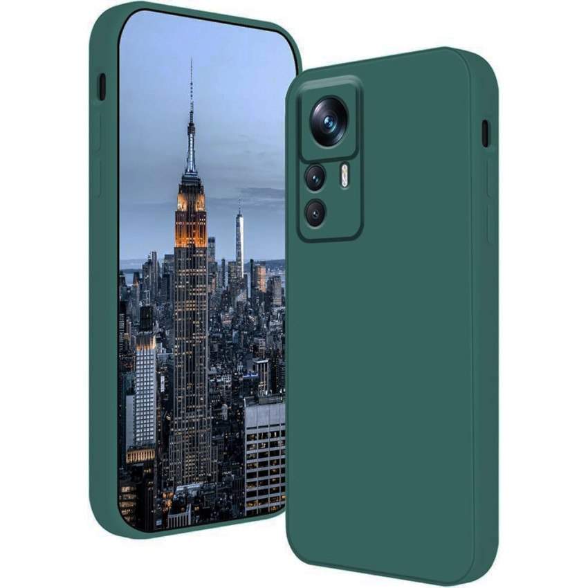 Θήκη Πλάτης Σιλικόνης Soft για Xiaomi Mi 12T/Mi 12T Pro - Χρώμα: Σκούρο Πράσινο