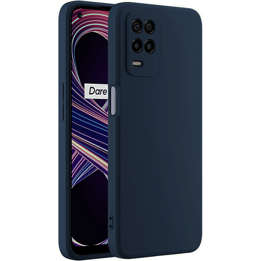 Θήκη Πλάτης Σιλικόνης Soft για Realme 8 5G - Χρώμα: Σκούρο Μπλε