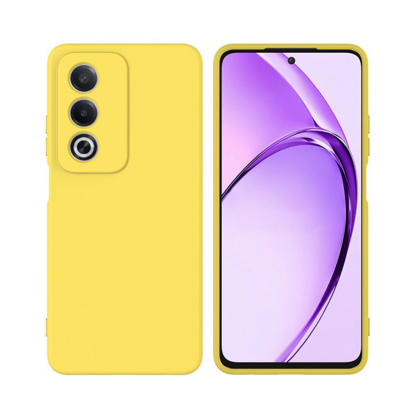 Θήκη Πλάτης Σιλικόνης Απλή για Oppo A80 5G - Χρώμα: Κίτρινο