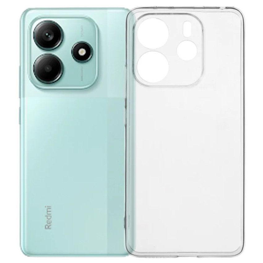 Θήκη Πλάτης Σιλικόνης Απλή για Xiaomi Redmi Note 14 4G - Χρώμα: Διάφανο
