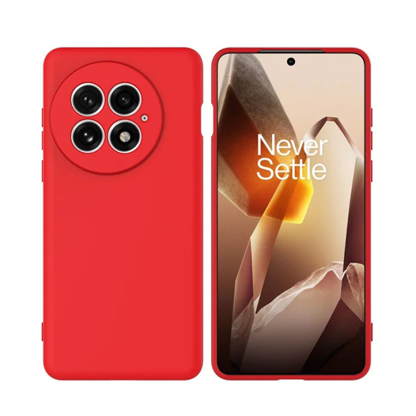 Θήκη Πλάτης Σιλικόνης Soft για Oneplus 13 - Χρώμα: Κόκκινο
