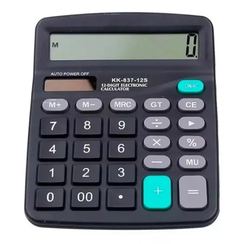DEXIN KK-838B Αριθμομηχανή 12 Ψηφίων High Quality - Χρώμα: Μαύρο