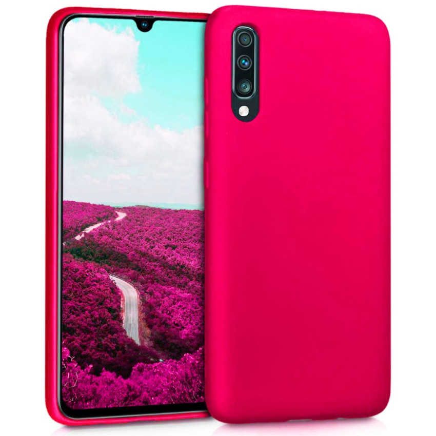 Θήκη Πλάτης Σιλικόνης Soft για Samsung Galaxy A70 - Χρώμα: Φούξια