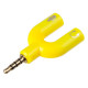 KIN KY-148 Αντάπτορας 3.5mm Male to Female Audio & Mic - Χρώμα: Κίτρινο