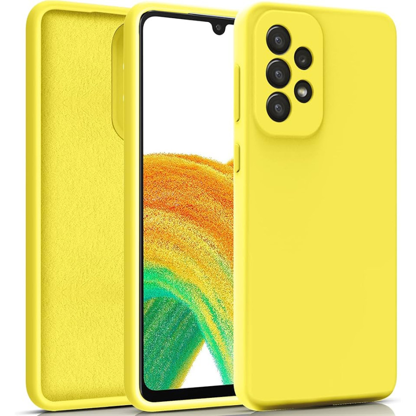 Θήκη Πλάτης Σιλικόνης Soft για Samsung Galaxy A33 - Χρώμα: Κίτρινο