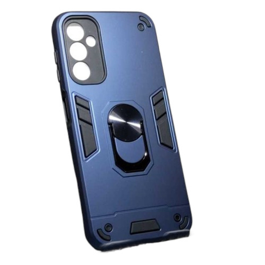 Σκληρή Θήκη Πλάτης Armor με Βάση Στήριξης για Samsung Galaxy A13 4G - Χρώμα: Σκούρο Μπλέ