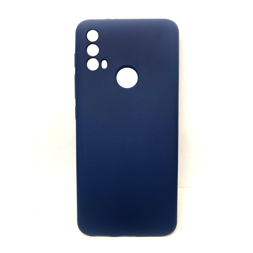 Θήκη Πλάτης Σιλικόνης Soft για Motorola E40 - Χρώμα: Σκούρο Μπλέ