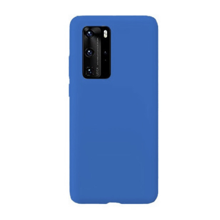 Θήκη Πλάτης Σιλικόνης Απλή για Huawei P40 Pro - Χρώμα: Μπλε