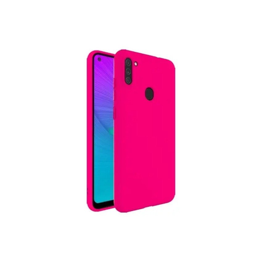 Θήκη Πλάτης Σιλικόνης Απλή για Samsung Galaxy A11/M11 - Χρώμα: Φούξια
