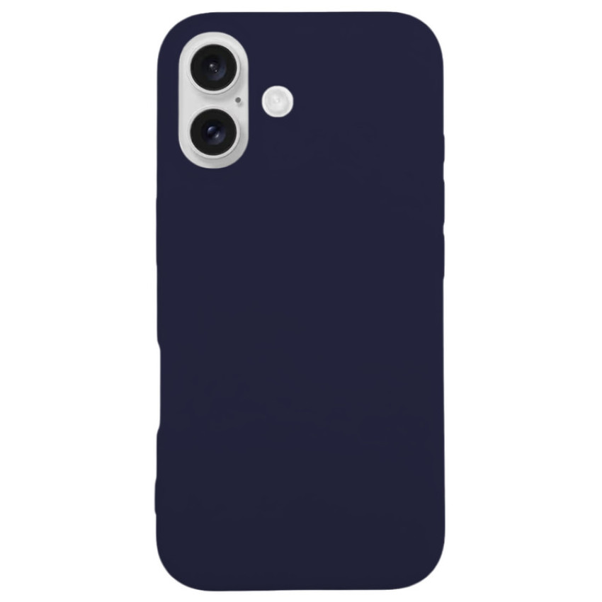 Θήκη Πλάτης Σιλικόνης Soft για Apple iPhone 16 - Χρώμα: Σκούρο Μπλέ