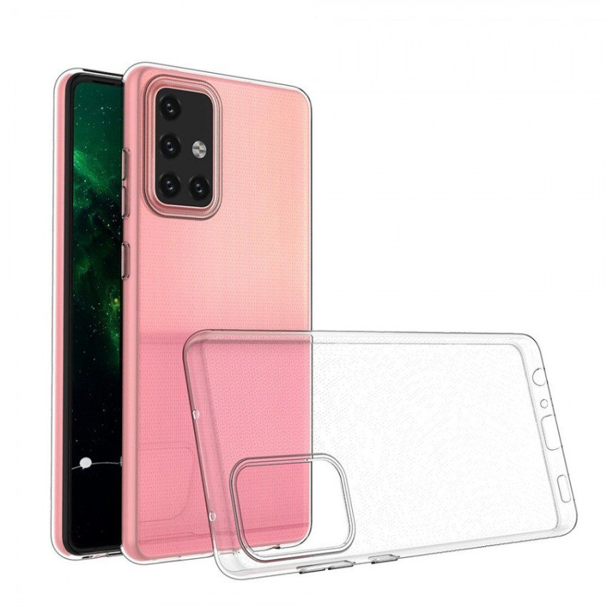 Θήκη Πλάτης Σιλικόνης Απλή για Samsung Galaxy A73 - Χρώμα: Διάφανο