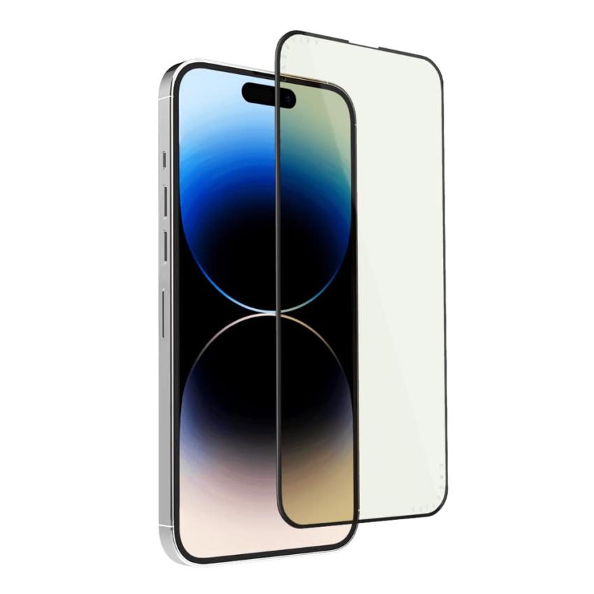 Full Cover Full Glue Tζαμάκι Προστασίας Οθόνης για Apple iPhone 14 Pro Max - Χρώμα: Μαύρο