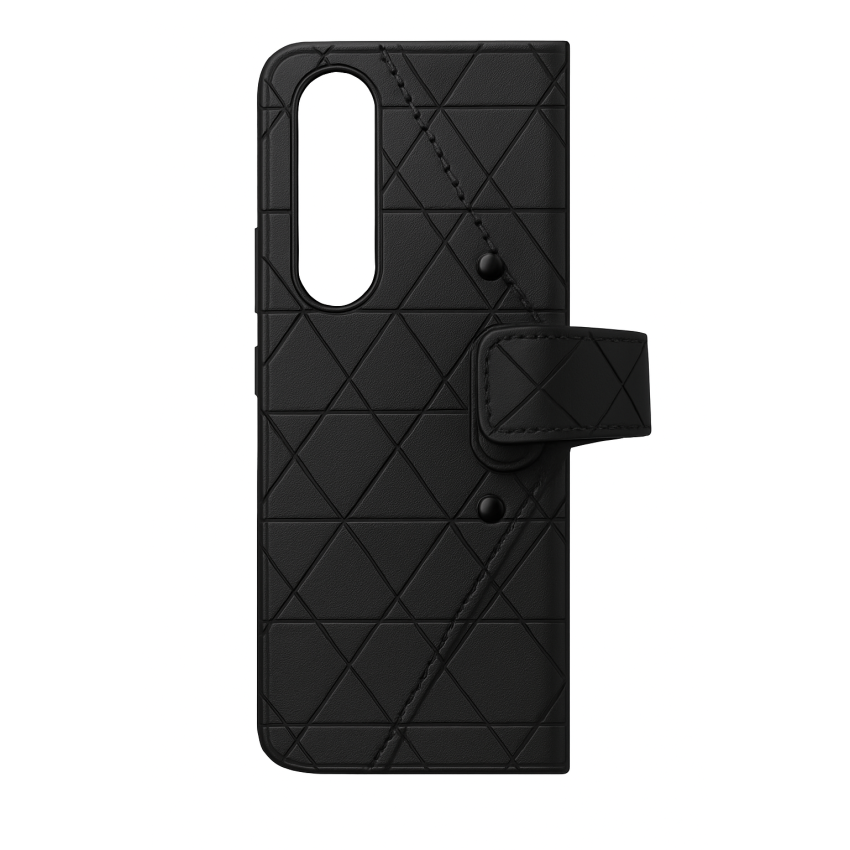 360 Full Cover S2 Πλαστική Ανθεκτική Θήκη Δερματίνη Σετ με Τζαμάκι για  Samsung Galaxy Z Fold 3 Χρώμα: Μαύρο