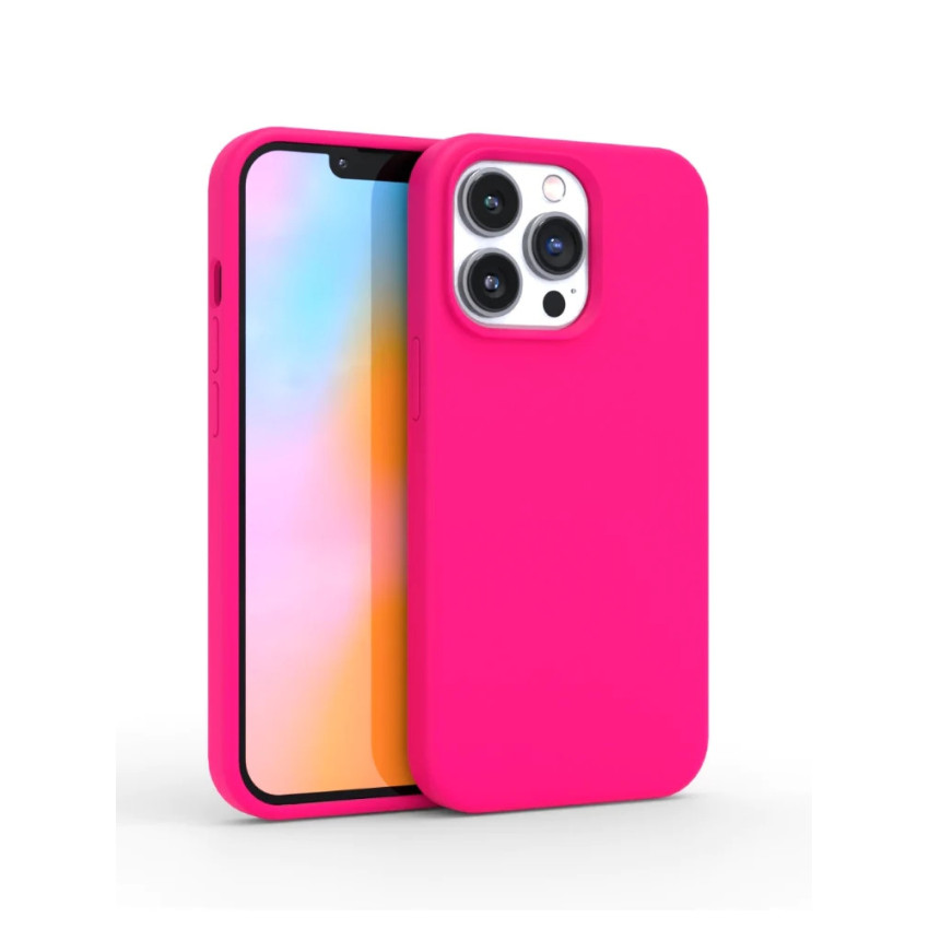 Θήκη Πλάτης Σιλικόνης Απλή για Apple iPhone 16 Pro - Χρώμα: Φούξια