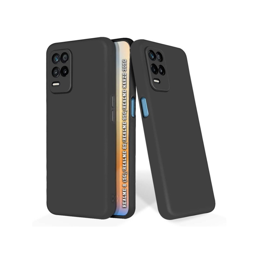 Θήκη Πλάτης Σιλικόνης Soft για Realme 8 5G - Χρώμα: Μαύρο