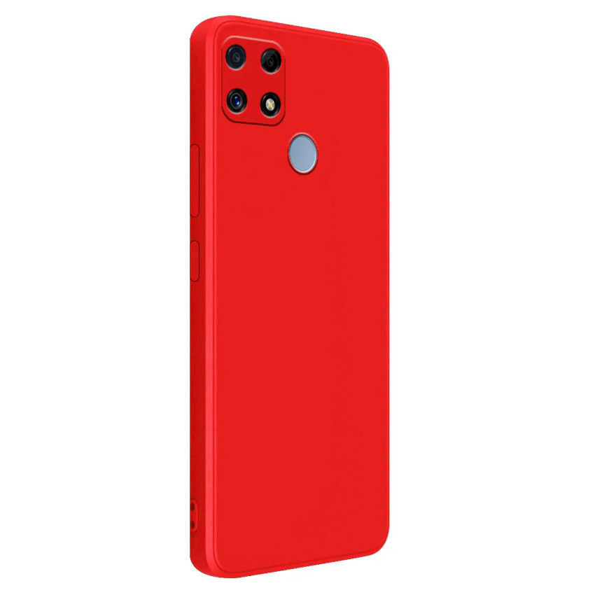 Θήκη Πλάτης Σιλικόνης Soft για Realme C25 - Χρώμα: Κόκκινο
